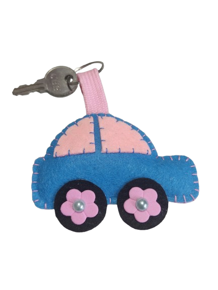 Porta-Chaves de Carrinho em Feltro