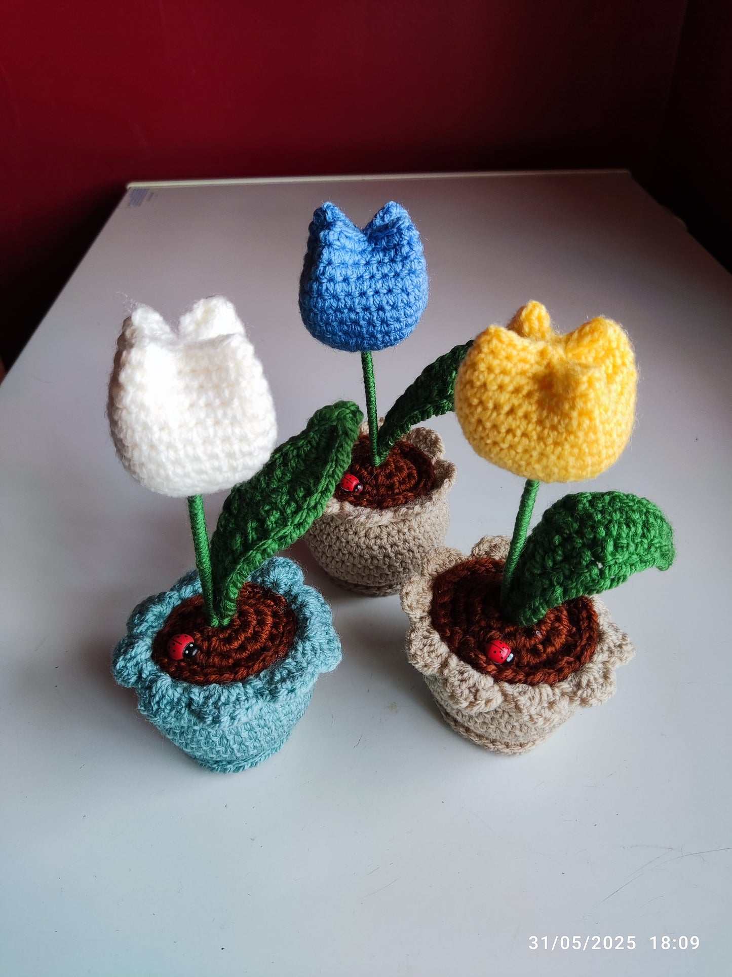 Tulipas em Crochê